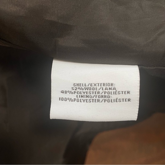 Jaclyn Smith Fully Lined Chocolate Brown Wool Peacoat size 3X - Picture 5 of 6